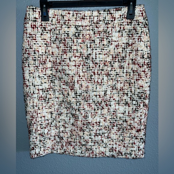 Bar III Red Combo Tweed Skirt - Picture 1 of 7